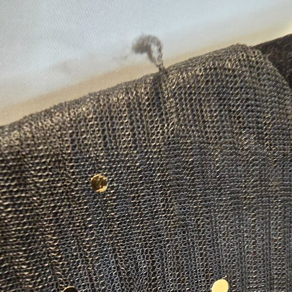 Baltic Born Dress Black With Gold Sparkles Size XL Slit Matching Belt Maxi - Picture 12 of 16